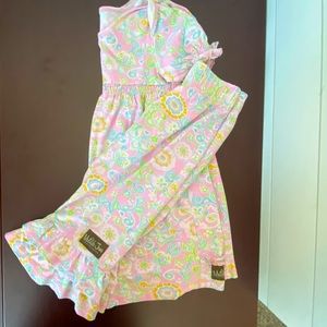 Matilda Jane long shirt and ruffled pants set